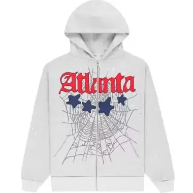 Sp5der Atlanta Full Zip Hoodie Heather Grey 1