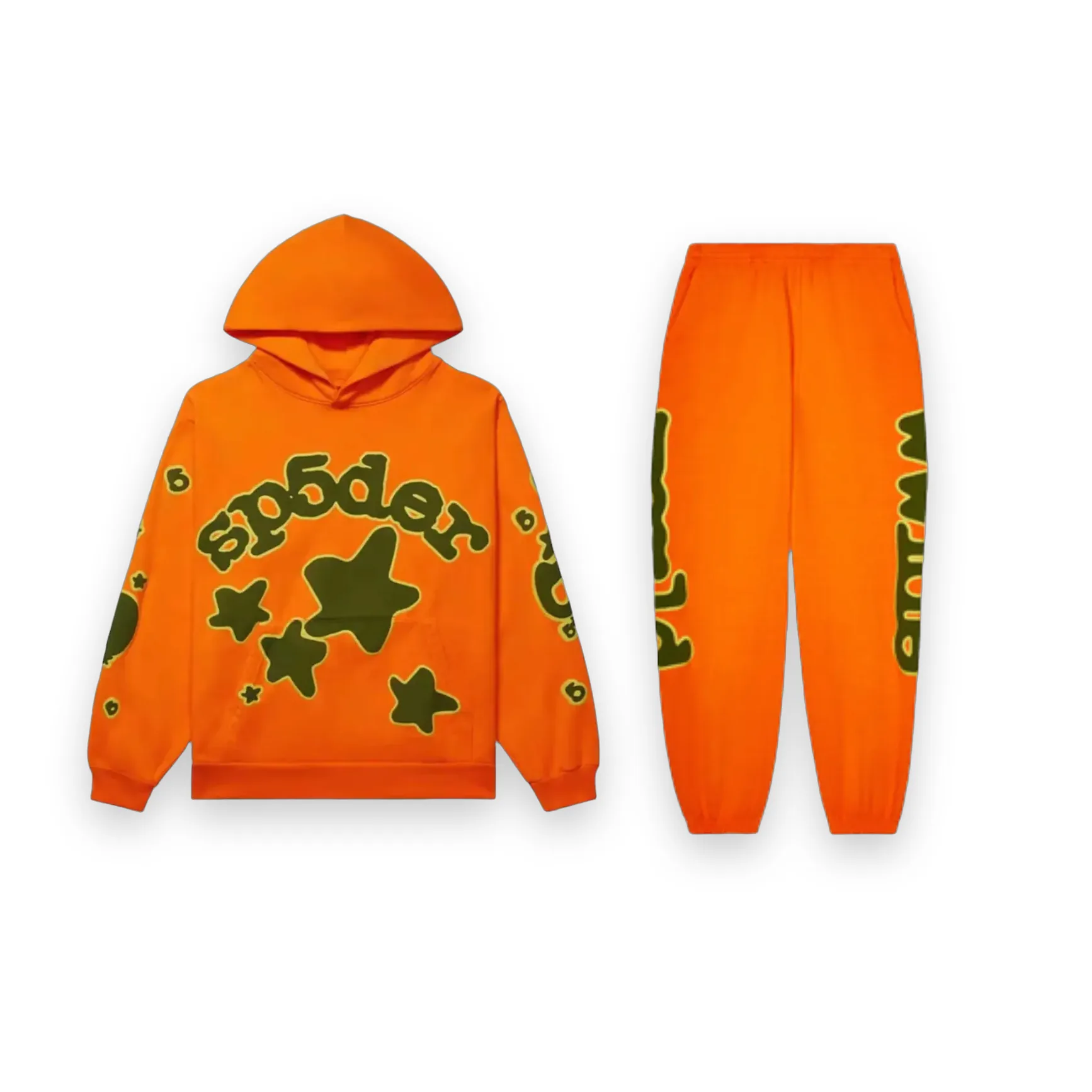 Sp5der Beluga Tracksuit Orange 1