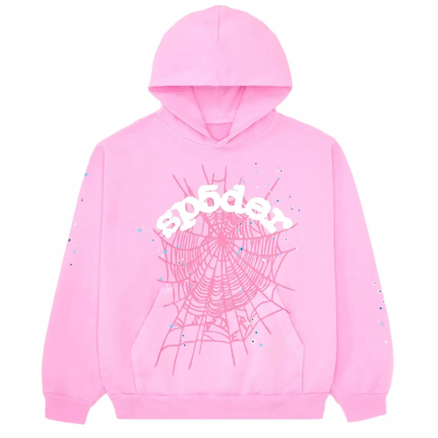Sp5der OG Web Hoodie Pink 1