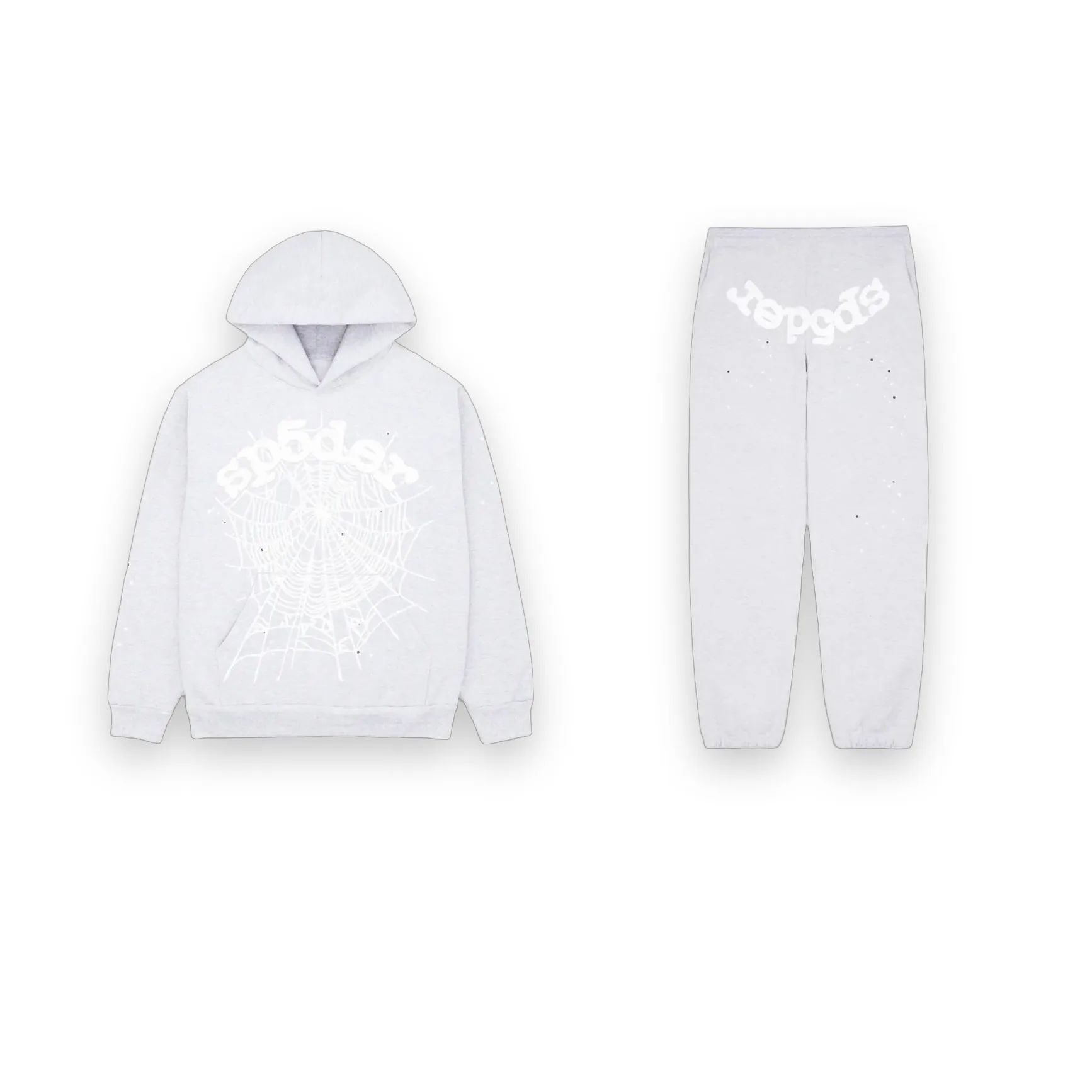 Sp5der OG Web Tracksuit Heather Grey 1