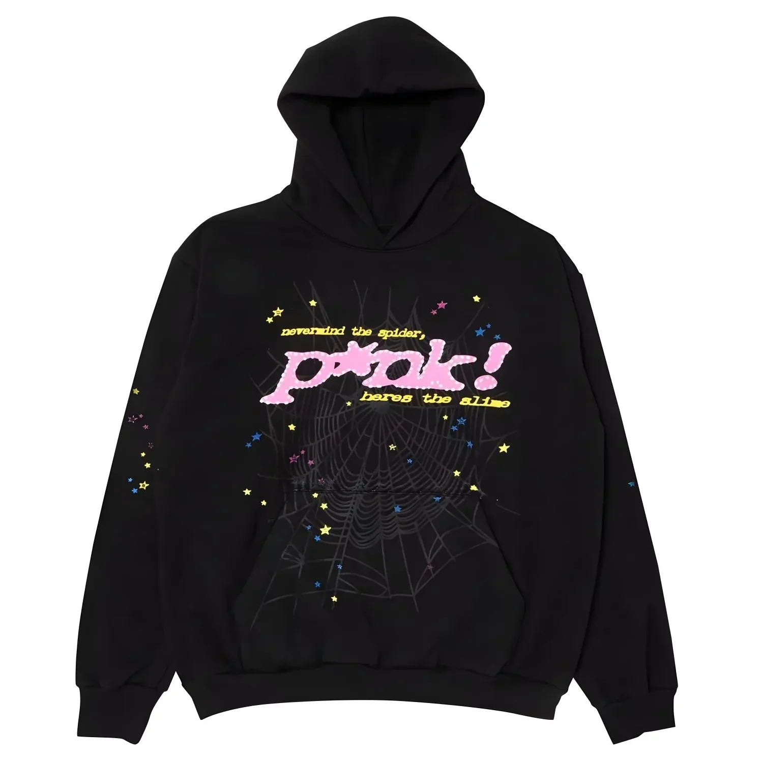 Sp5der P*NK Hoodie Black 1