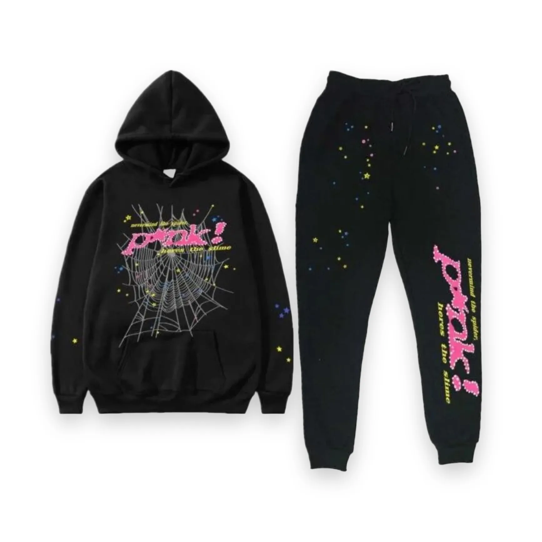 Sp5der P*NK Tracksuit Black 1