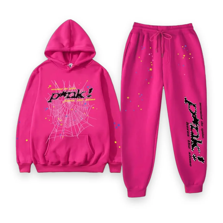 Sp5der P*NK Tracksuit Pink 1