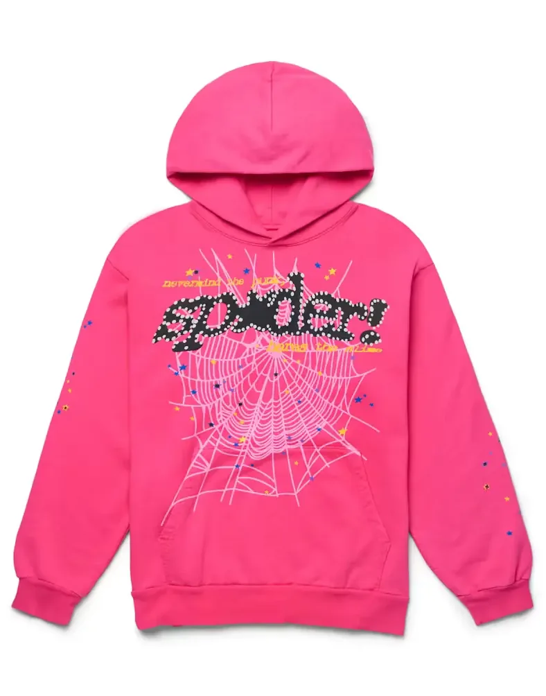Sp5der P*NK V2 Hoodie Pink 1