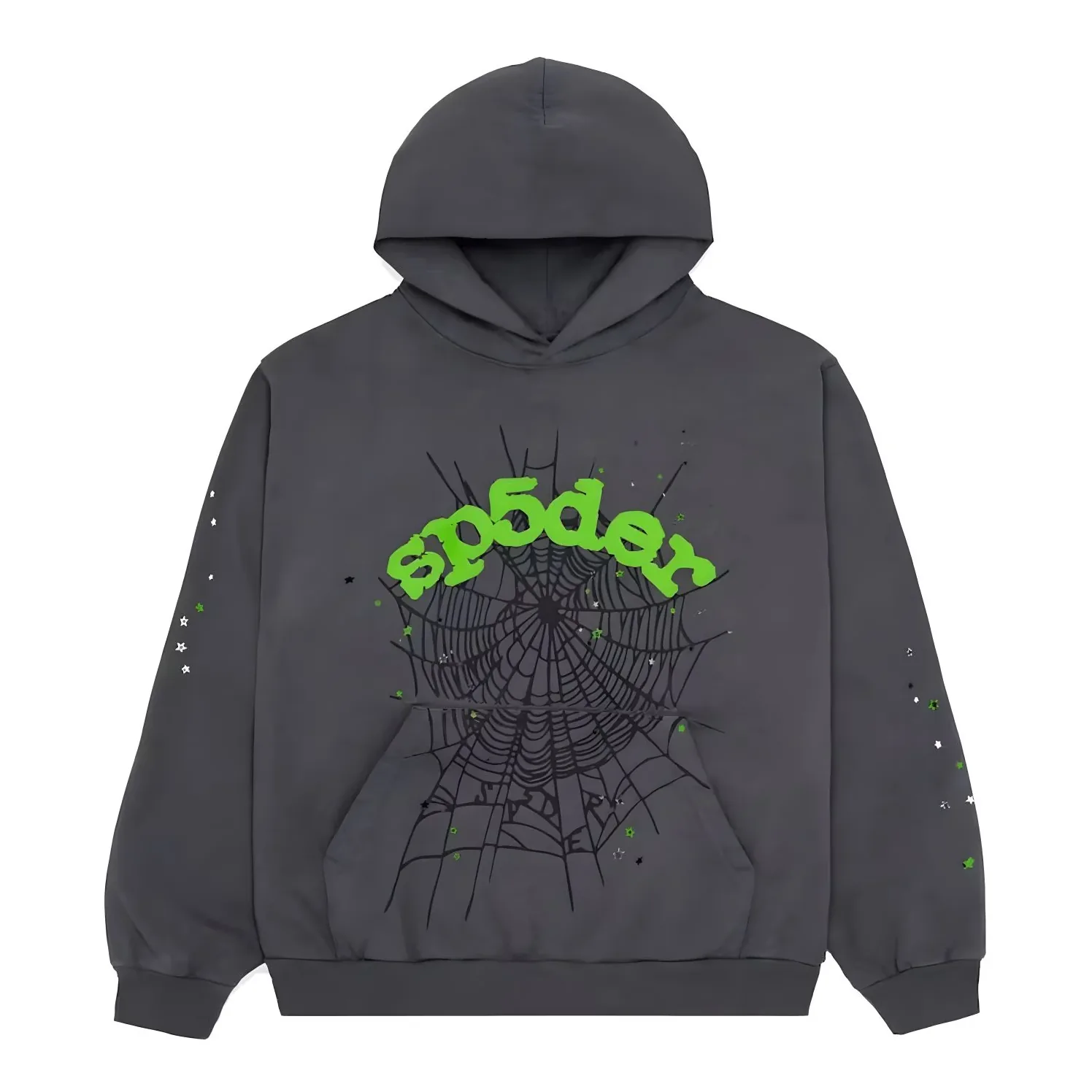 Sp5der Wait Web Hoodie Slate Grey 1