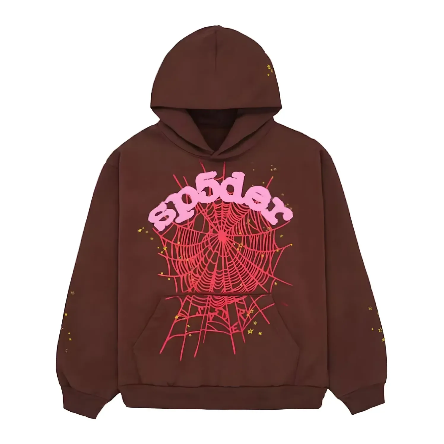 Sp5der Web Hoodie Brown 1